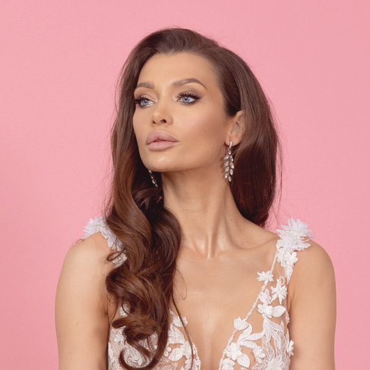 Elle Crystal Silver - earrings