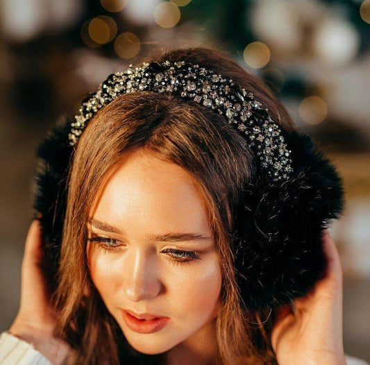 Alice Black silver - Ear muffs-LaVashka.com-LaVashka.com