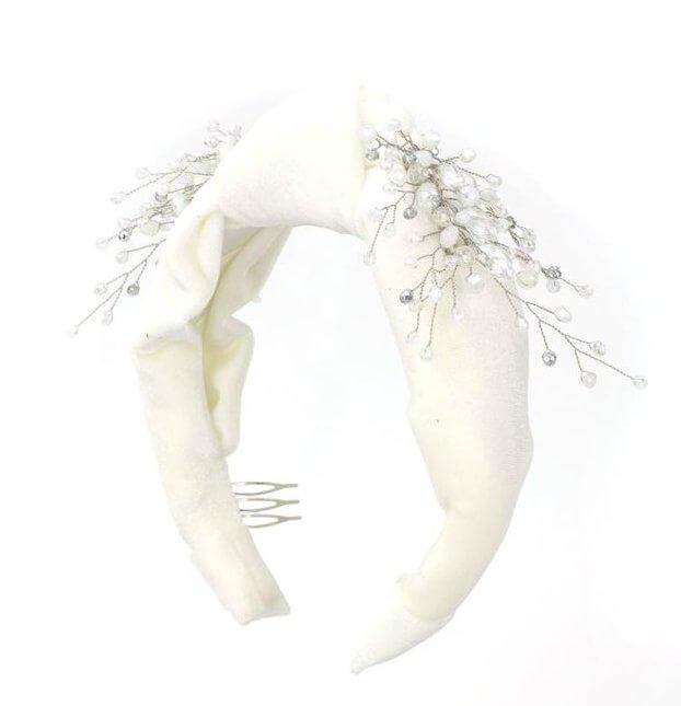 Amelia decor Crystal white - headband - LaVashka.com