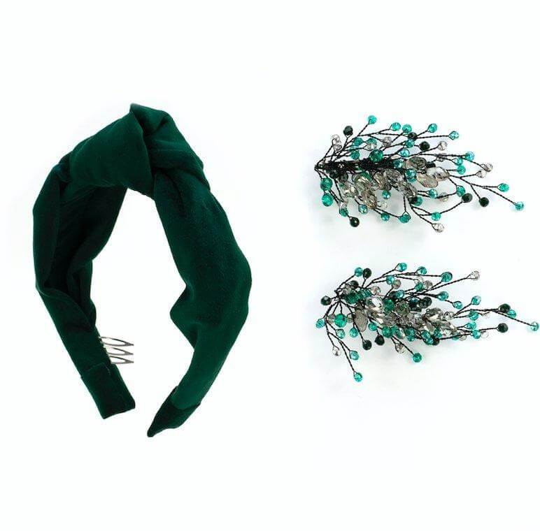 Amelia decor Emerald - headband - LaVashka.com