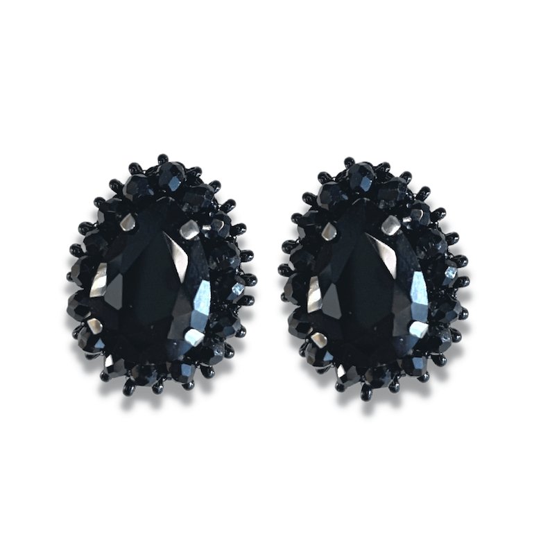 Angie Deep Black - earrings