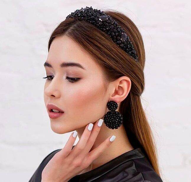 Aspen Deep black - earrings - LaVashka.com