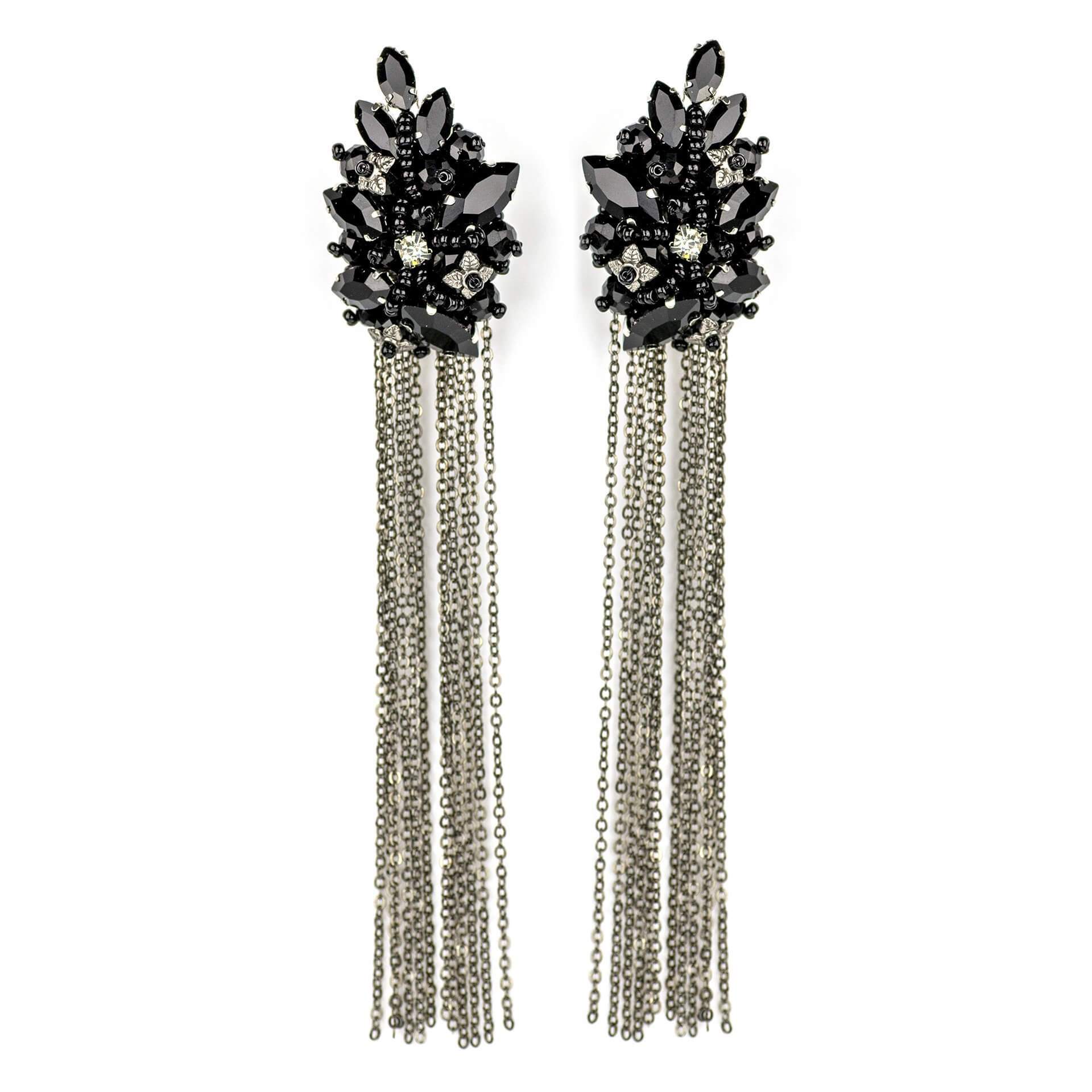 Destiny Deep black - earrings - LaVashka.com