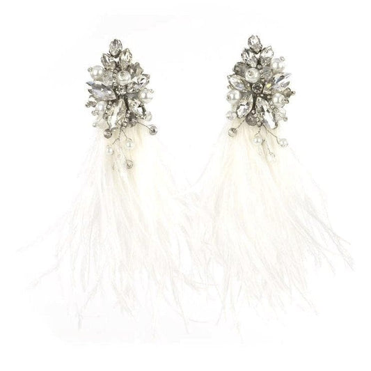 Dolores Crystal silver - earrings - LaVashka.com