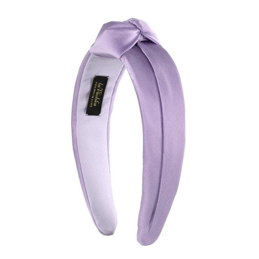 Gina Lilac with a knot - silk headband - LaVashka.com