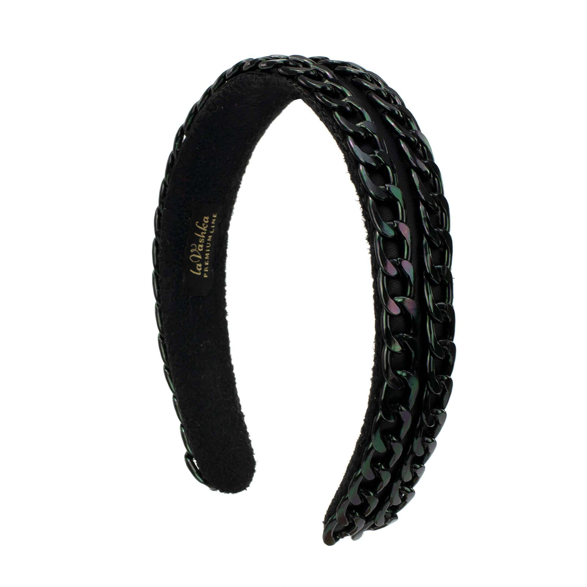 GlamRock Carmen Deep Black - headband - LaVashka.com