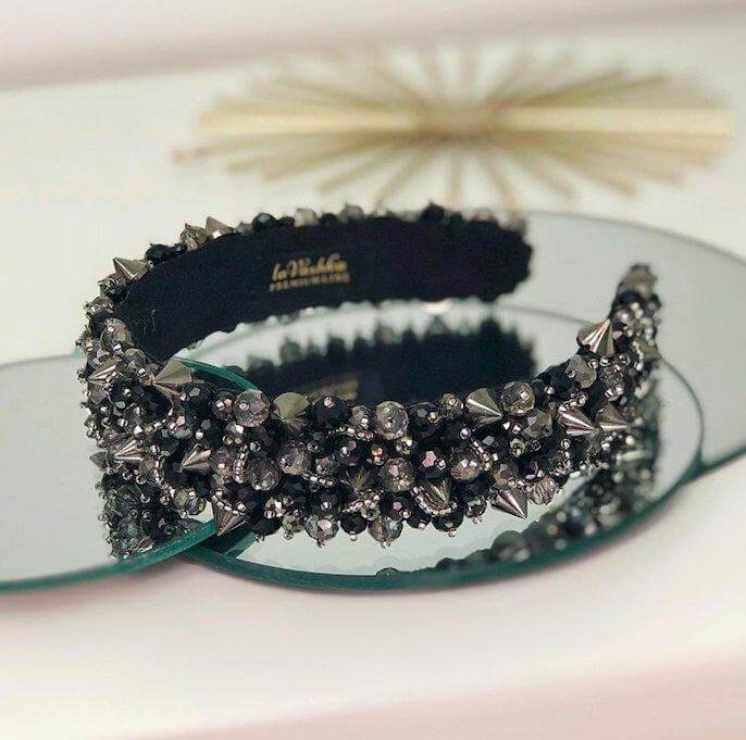 GlamRock Liberty Deep black - headband - LaVashka.com