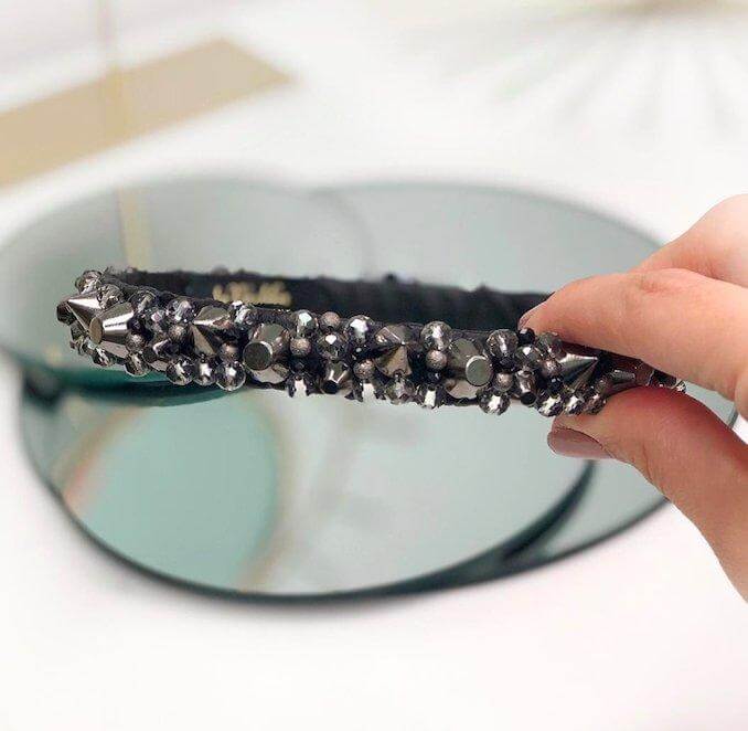 GlamRock Taylor Silver moon - headband - LaVashka.com