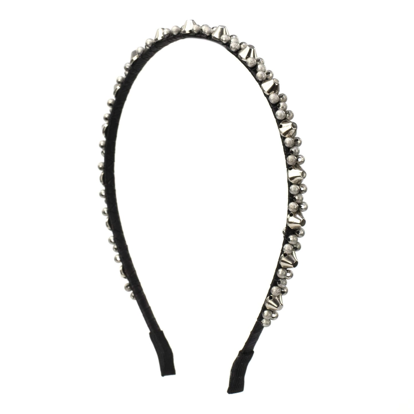 GlamRock Zoe Silver moon and small studs - headband - LaVashka.com