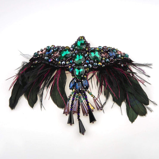 Harper Emerald mix - brooch - LaVashka.com