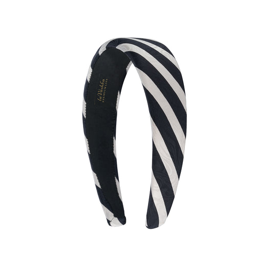 Gina Black&White - silk headband