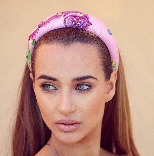 Layla Pink lover - silk headband - LaVashka.com