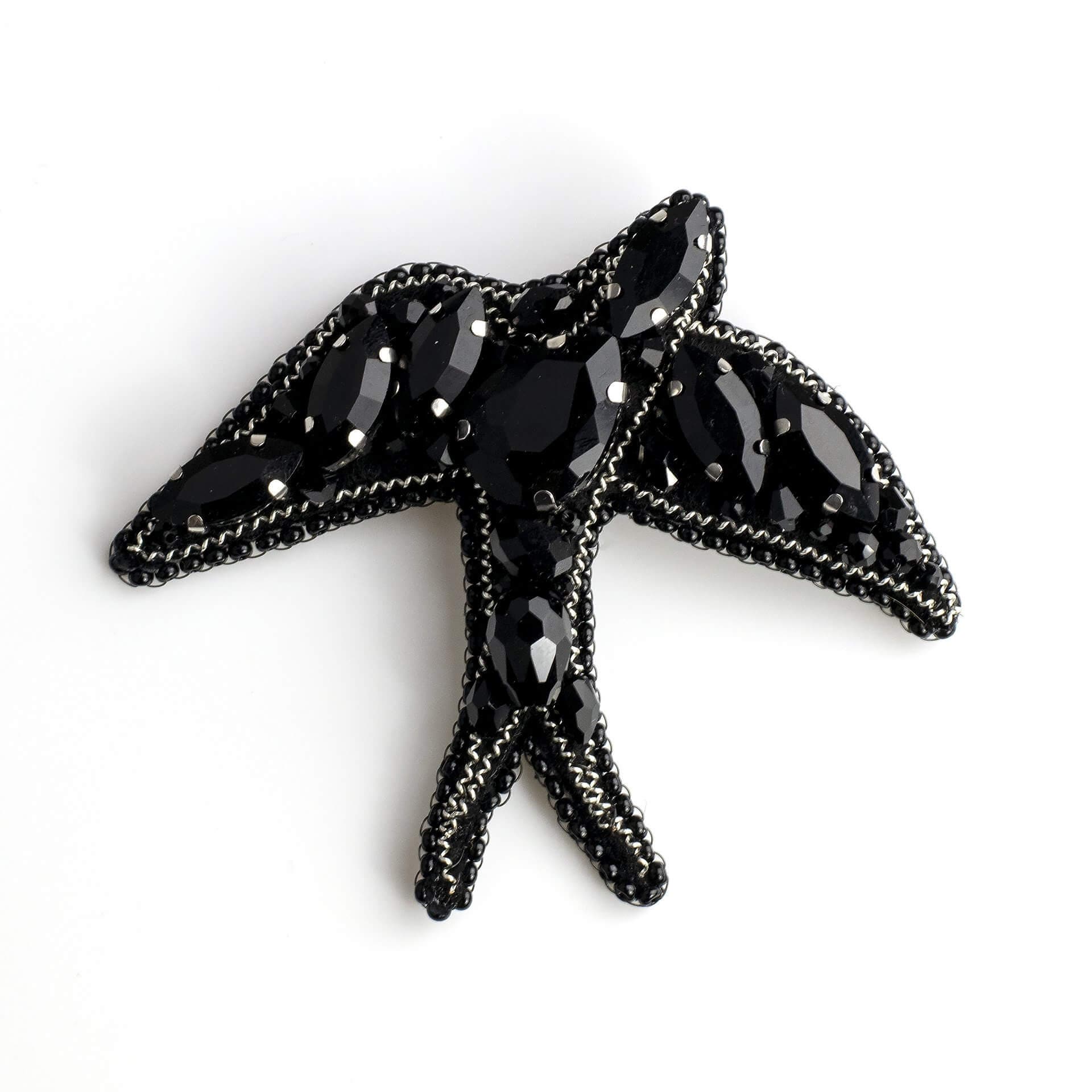 Maddox Deep black - brooch - LaVashka.com