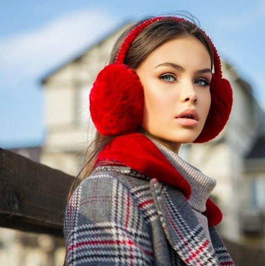 Maribel Red - Ear muffs-LaVashka.com-LaVashka.com