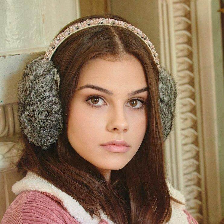 Maribel Silver pink - Ear muffs - LaVashka.com