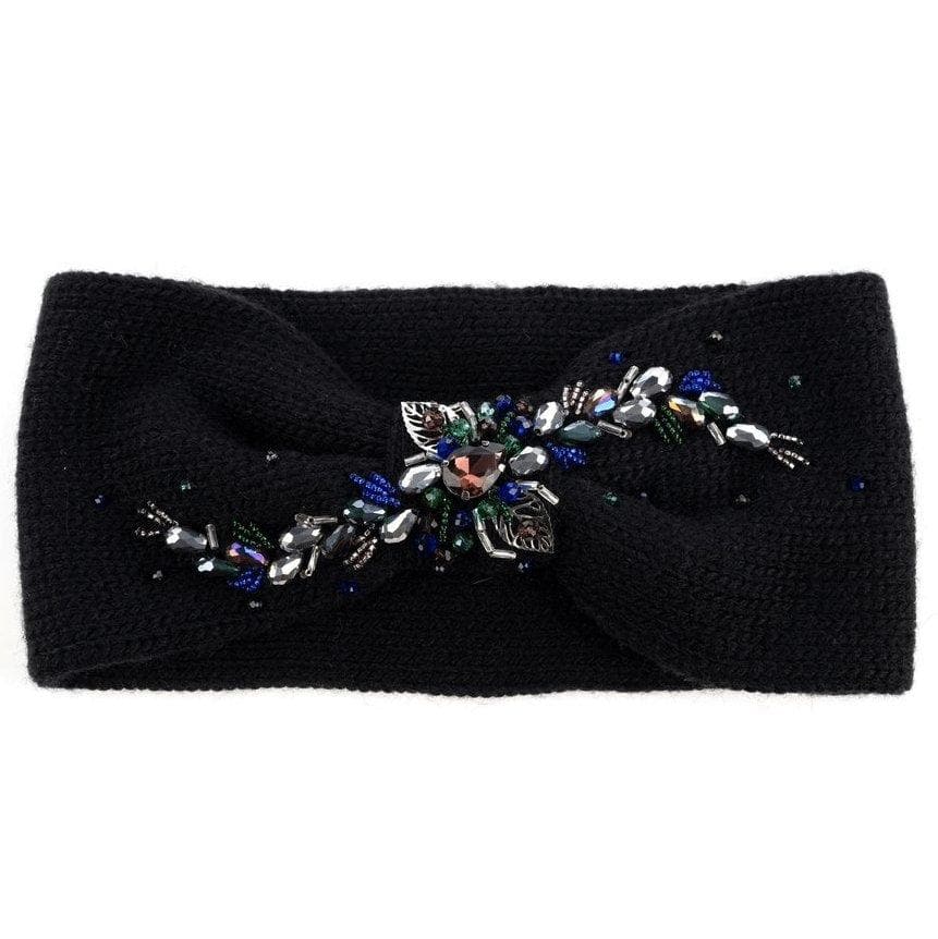 Winter Black headband - Antique Green - LaVashka.com