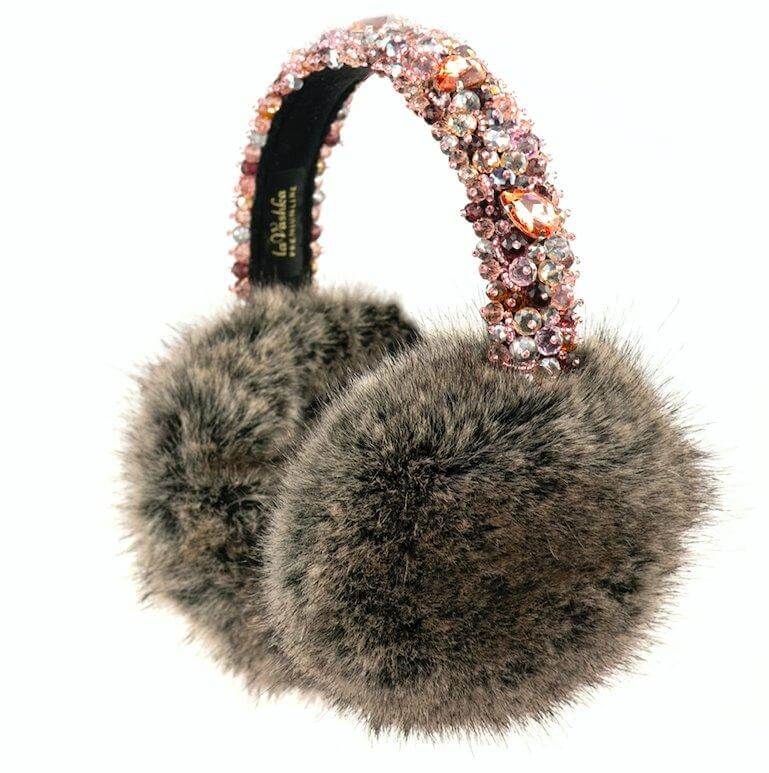 Victoria narrow Dusty pink - eco ear muffs - LaVashka.com