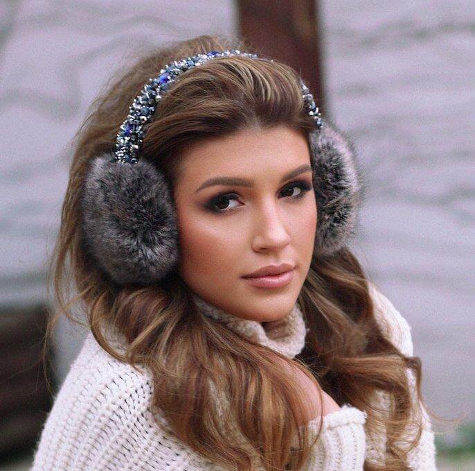 Victoria narrow Night sky - eco ear muffs - LaVashka.com